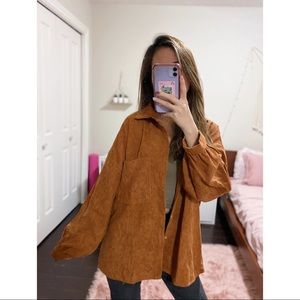 Oversized corduroy shirt